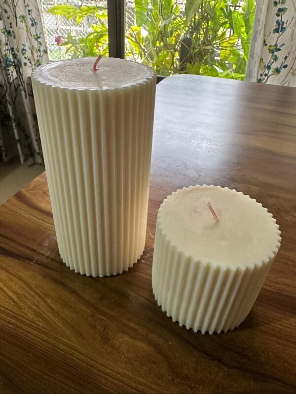 CRINKLE PILLAR CANDLE COMBO